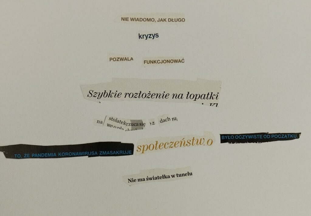 Poezja z odzysku oraz blackout poetry klasy 6a