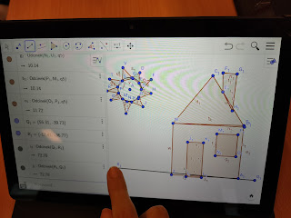Przykładowa praca wykonana w aplikacji Geogebra na tablecie