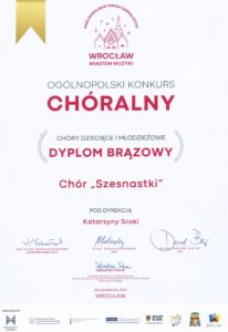 Dyplom brązowy -Wrocław Miastem Muzyki