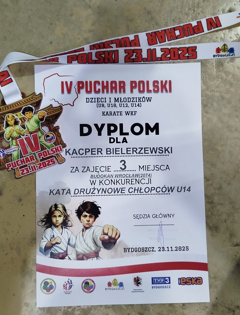 Dyplom i medal Kacpra
