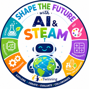 Logo projektu SHAPE THE FUTURE WITH STEAM & AI