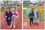 Klasa 1c z wykonanymi latawcami - podsumowanie projektu.