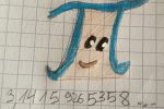 Rysunek liczby Pi wykonany podczas świętowania Dnia Liczby π